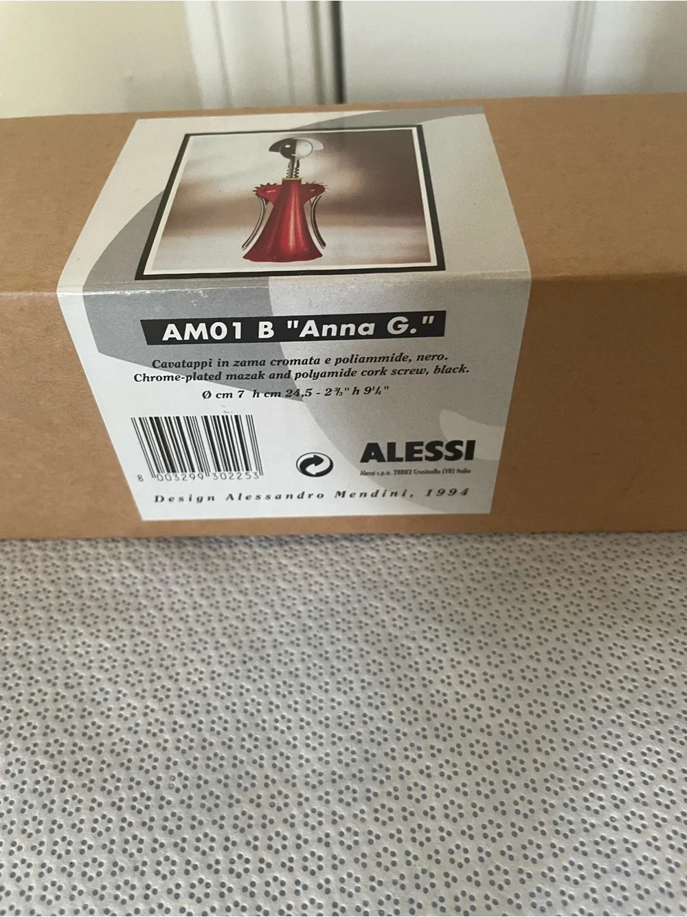 Alessi Anna G Black Corkscrew by Alessandro Mendini